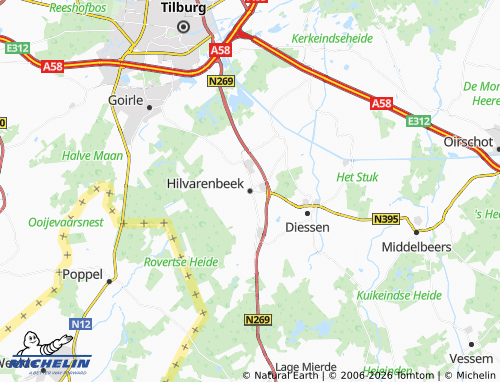 MICHELIN Hilvarenbeek map - ViaMichelin