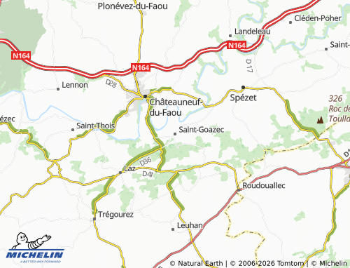 Mappa MICHELIN Saint-Goazec - ViaMichelin