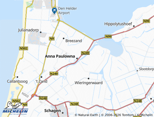 Mapa MICHELIN Anna Paulowna - ViaMichelin