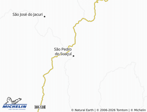 Mapa MICHELIN São Pedro do Suaçuí - ViaMichelin