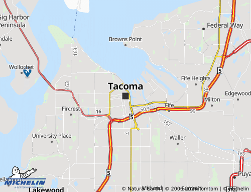 Mappa MICHELIN Tacoma - ViaMichelin