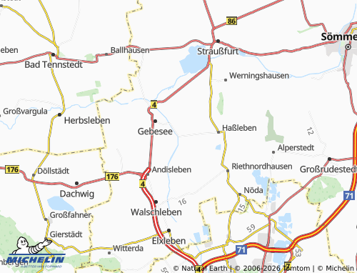 MICHELIN-Landkarte Ringleben - ViaMichelin