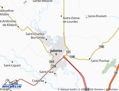 Mapa MICHELIN Notre-Dame-des-Prairies - ViaMichelin