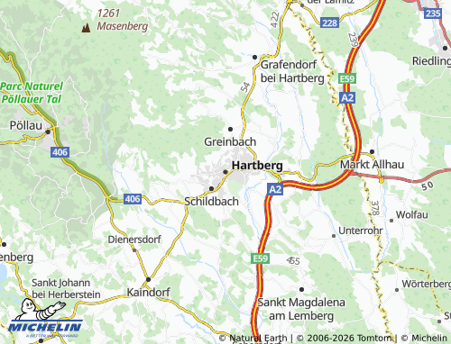 MICHELIN-Landkarte Hartberg - ViaMichelin