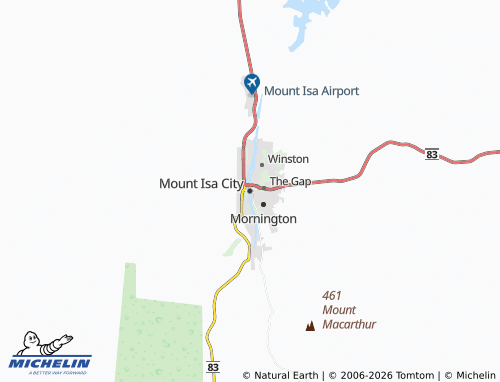 Mapa MICHELIN Mount Isa City - ViaMichelin