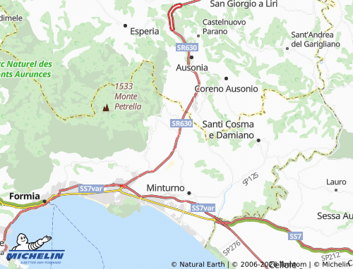 Mappa MICHELIN Spigno Saturnia - ViaMichelin