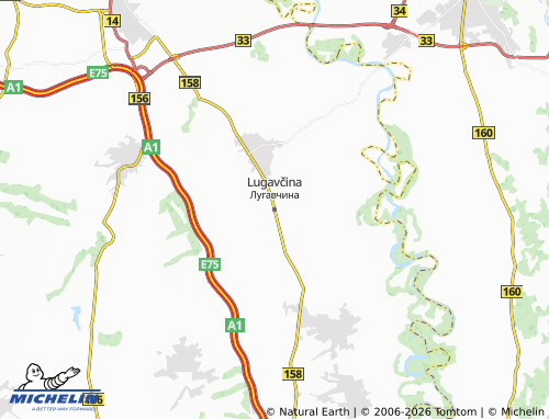 Mapa MICHELIN Lugavčina - ViaMichelin