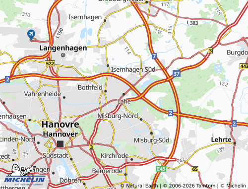 MICHELIN Lahe map - ViaMichelin