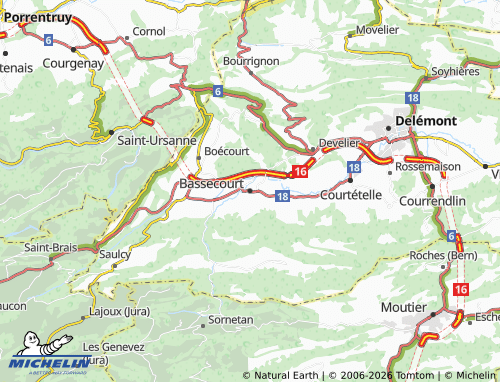 Mapa MICHELIN Bassecourt - ViaMichelin