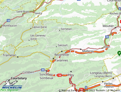 MICHELIN-Landkarte Saules (Bern) - ViaMichelin