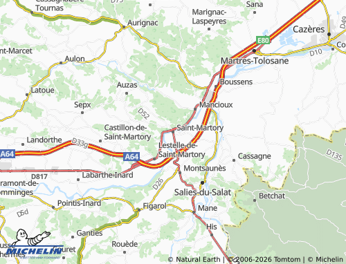 Mappa MICHELIN Saint-Martory - ViaMichelin