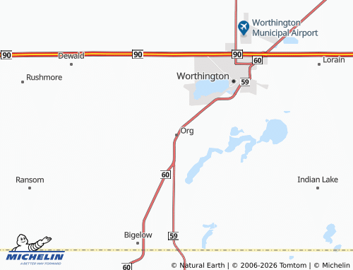 Mapa MICHELIN Org - ViaMichelin