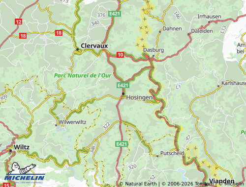 Mapa MICHELIN Hosingen - ViaMichelin