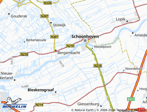 Carte MICHELIN Groot-Ammers - ViaMichelin