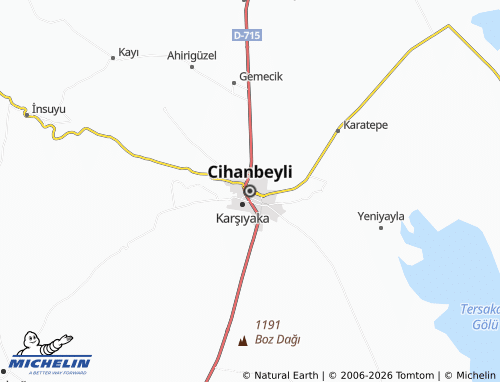 MICHELIN-Landkarte Cihanbeyli - ViaMichelin
