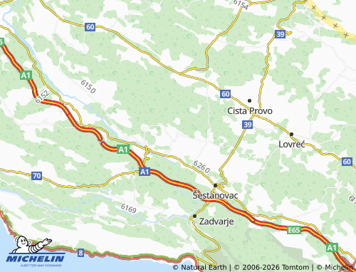 MICHELIN-Landkarte Kreševo - ViaMichelin