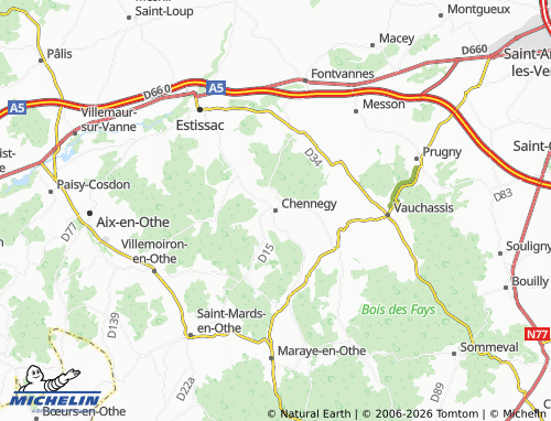 Mappa MICHELIN Chennegy - ViaMichelin