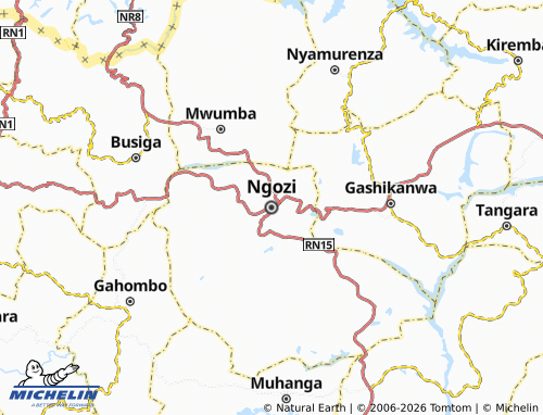 MICHELIN Ngozi map - ViaMichelin