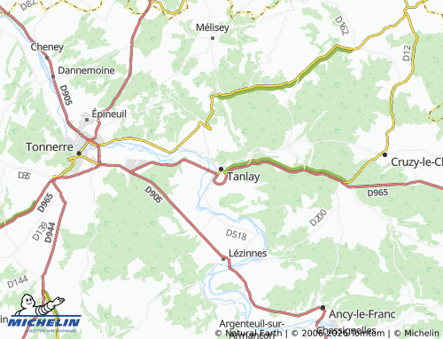 MICHELIN Tanlay map - ViaMichelin