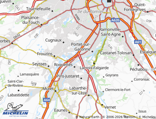 Carte MICHELIN Roques-sur-Garonne - ViaMichelin