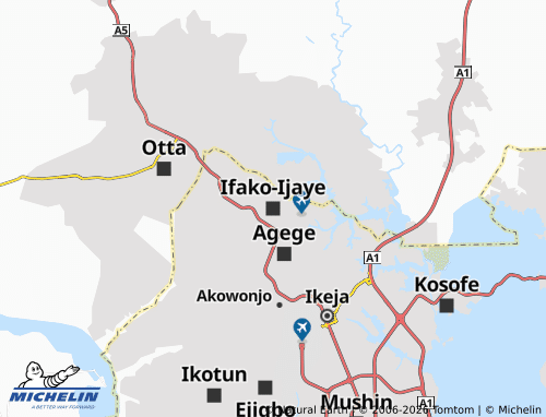 Mappa MICHELIN Ifako-Ijaye - ViaMichelin