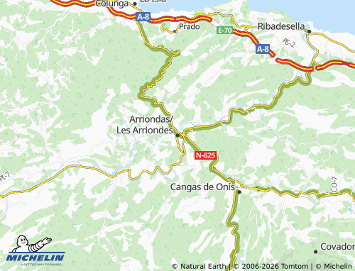 MICHELIN-Landkarte Arriondas/Les Arriondes - ViaMichelin