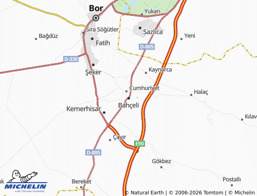 Mappa MICHELIN Bahçeli - ViaMichelin