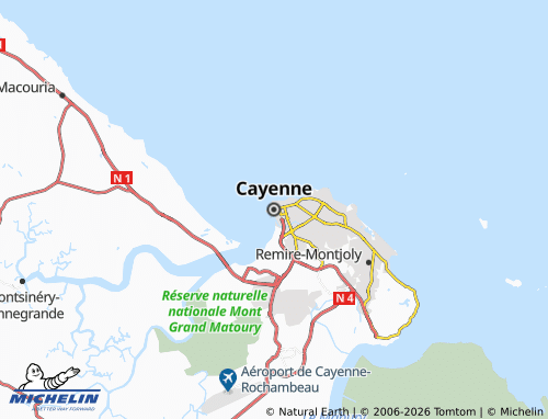 Carte MICHELIN Cayenne - ViaMichelin