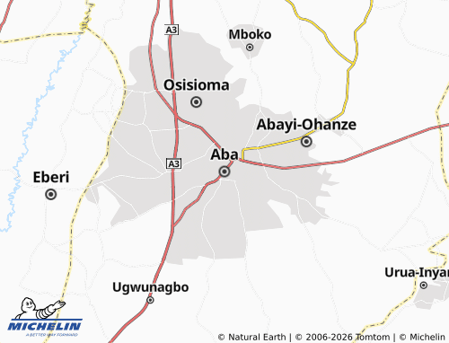 MICHELIN Aba map - ViaMichelin