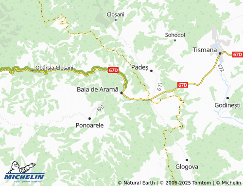 MICHELIN Baia de Aramă map - ViaMichelin