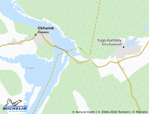 MICHELIN-Landkarte Bereg Kamy - ViaMichelin