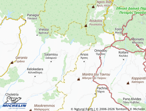 Carte MICHELIN Filousa Kelokedaron - ViaMichelin