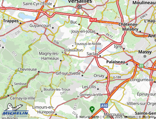 MICHELIN Villiers-le-Bâcle map - ViaMichelin