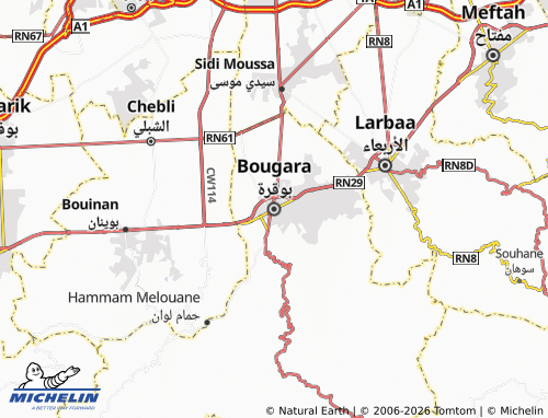 Carte MICHELIN Bougara - ViaMichelin