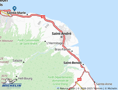 Mapa MICHELIN La Rivière du Mât - ViaMichelin