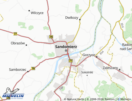 Carte MICHELIN Sandomierz - ViaMichelin