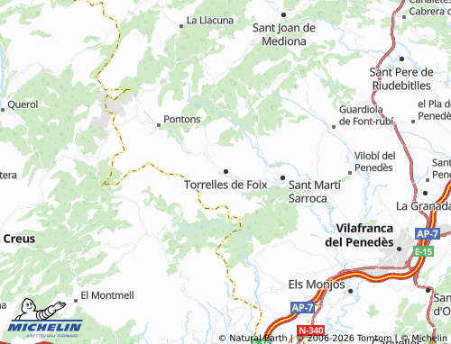 Mappa MICHELIN Torrelles de Foix - ViaMichelin