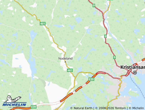 Kaart MICHELIN Nodelandsheia - ViaMichelin