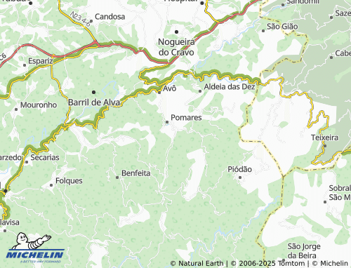 MICHELIN-Landkarte Foz de Moura - ViaMichelin