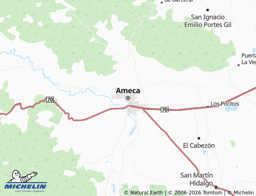 Kaart MICHELIN Ameca - ViaMichelin