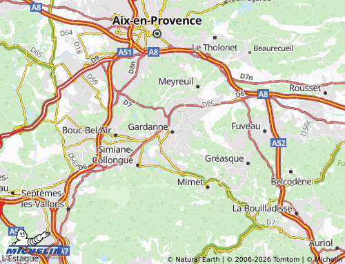 MICHELIN-Landkarte Gardanne - ViaMichelin