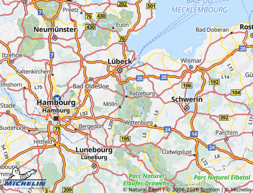 MICHELIN Herzogtum Lauenburg map - ViaMichelin