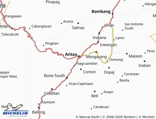 MICHELIN Cutar map - ViaMichelin
