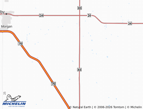 Carte MICHELIN North Randall - ViaMichelin