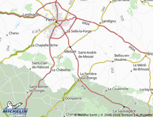 Mapa MICHELIN Saint-André-de-Messei - ViaMichelin