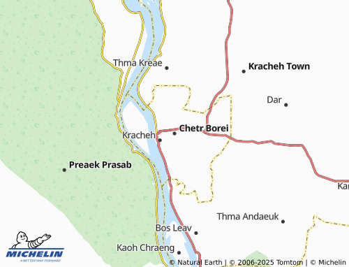 MICHELIN Chetr Borei map - ViaMichelin