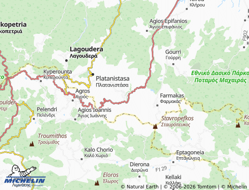 MICHELIN-Landkarte Palaichori Morfou - ViaMichelin