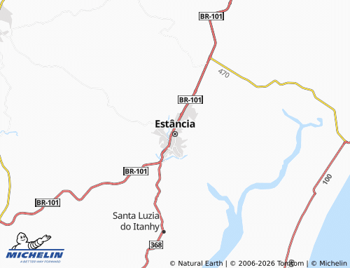 Kaart MICHELIN Estância - ViaMichelin