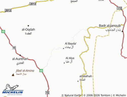 MICHELIN-Landkarte Al Bayda' - ViaMichelin