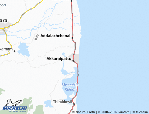 Mappa MICHELIN Akkaraipattu 12 - ViaMichelin